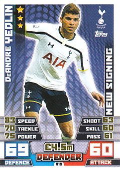 DeAndre Yedlin Tottenham Hotspur 2014/15 Topps Match Attax New Signing #N19